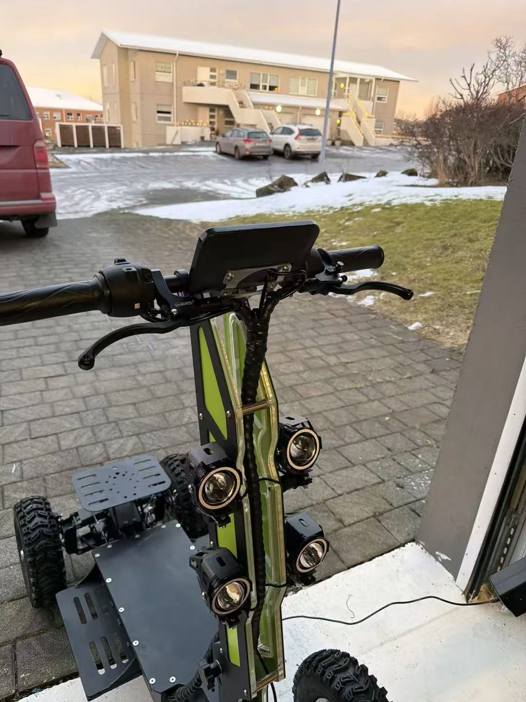 Scooter controls in winter